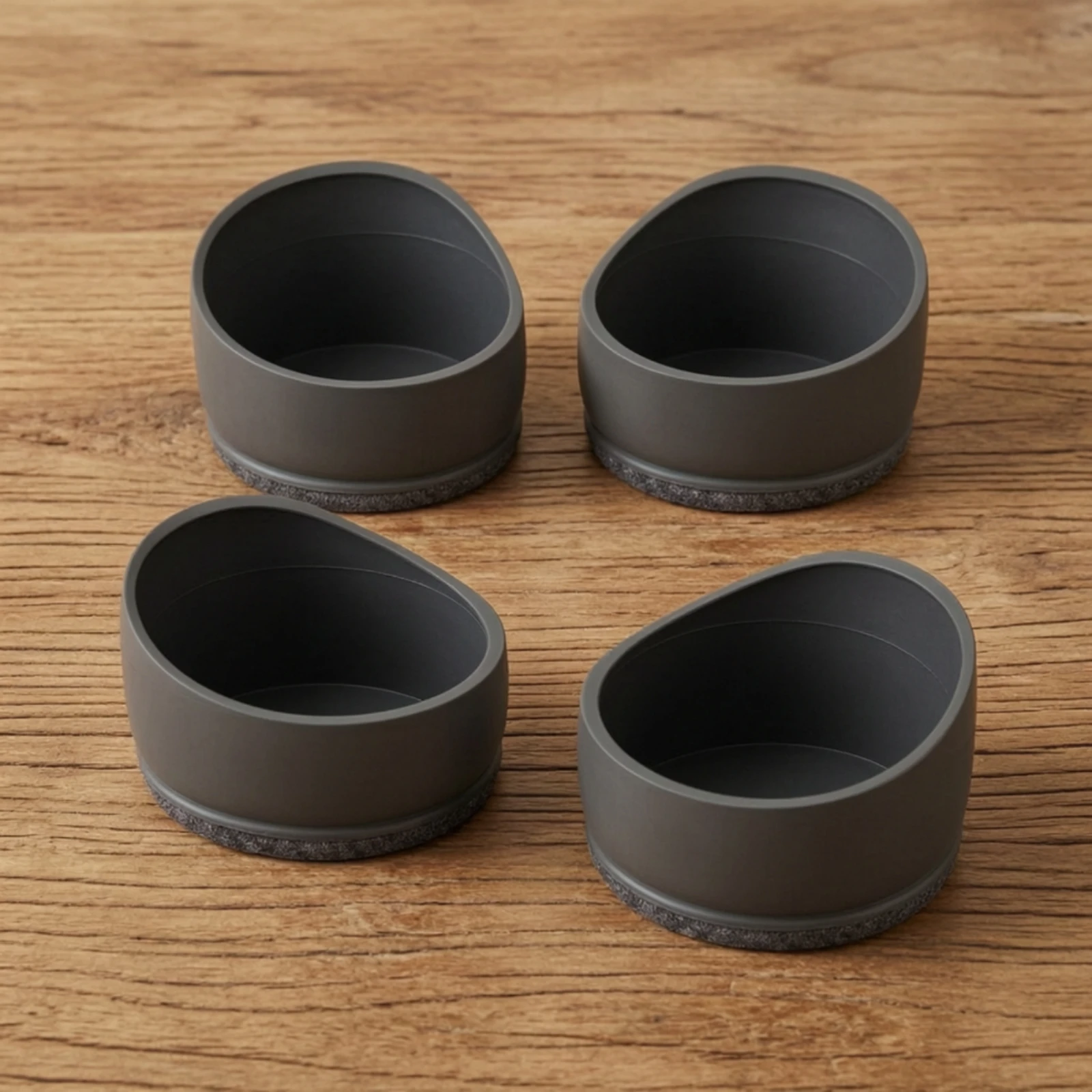 4 Pieces Chair Wheel Cover with Felt Bottom Anti-Scratch Caster Wheel Protector with Felt Caster Cover Slip-on Stopper Silent