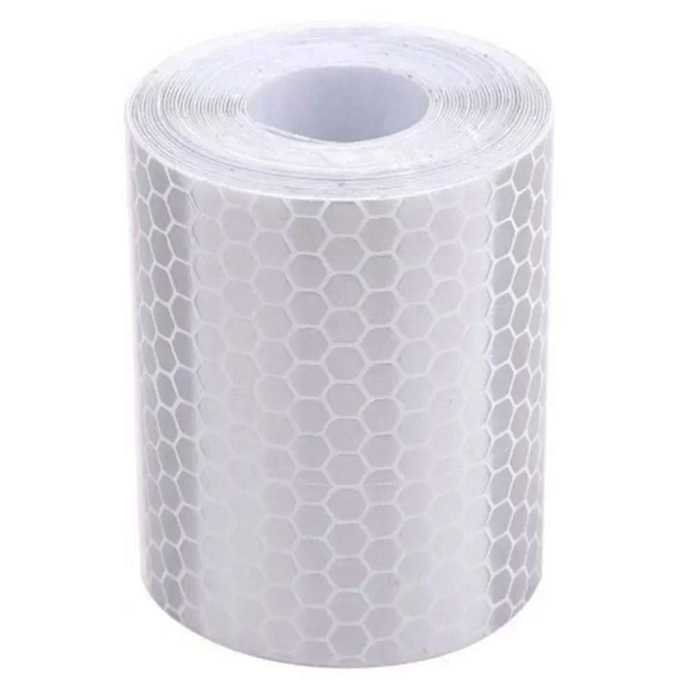 1pc Car Reflective Stickers 5cm*1m Decoration Film Motorcycle Reflect White/red/yellow/blue/green Safety Strip Sticker Decor