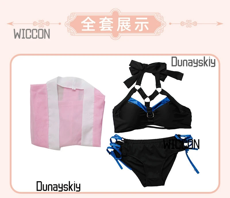 Mitsuri Kanroji SPF Costumi da bagno Cosplay Set Protezione Parrucca bikini) Summer Beach Halloween Anime Convenzione Outfit