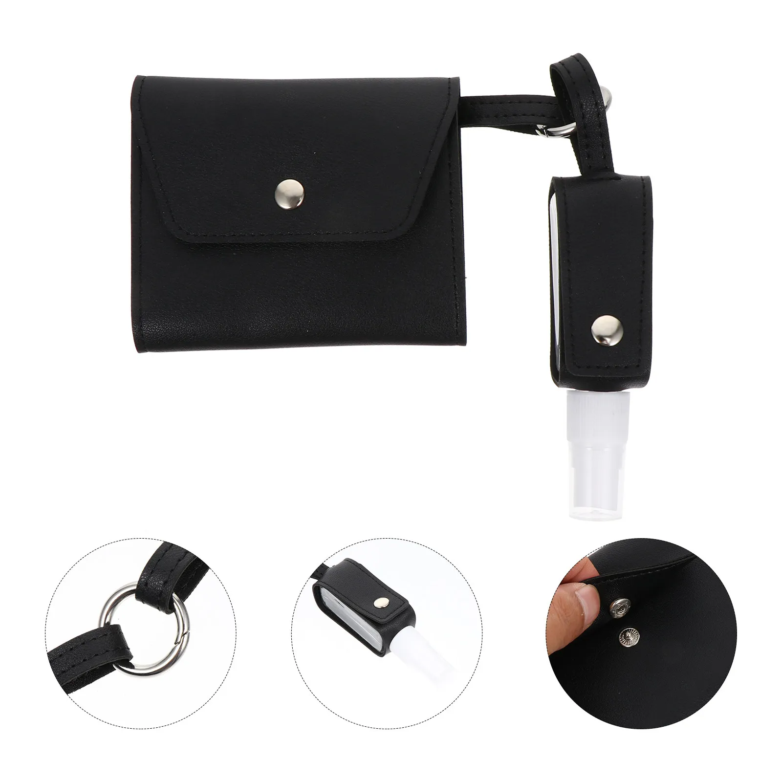 

1Pcs Mask Holder Key Chain Portable Bottle Cover for Hand Empty Perfume Bottle Outdoor Travel Accessory