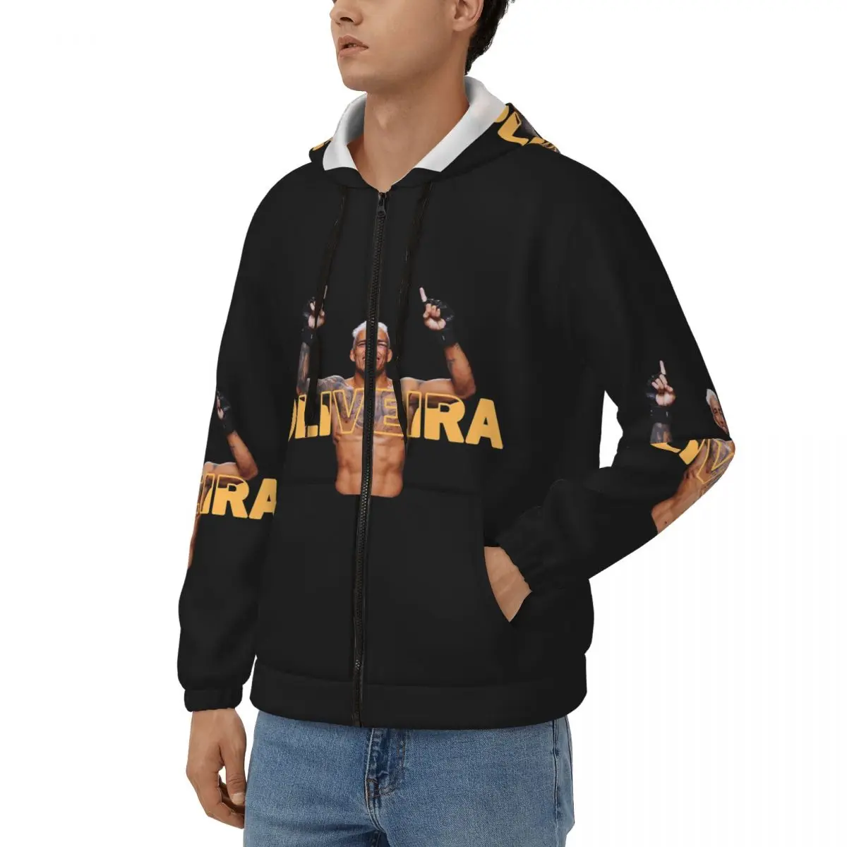 Charles Oliveira Do Bronx Gift For UFC Fan Zipper Hoodies Hip Hop Pullover Autumn Winter Men Women Sweatshirts Long Sleeve Tops