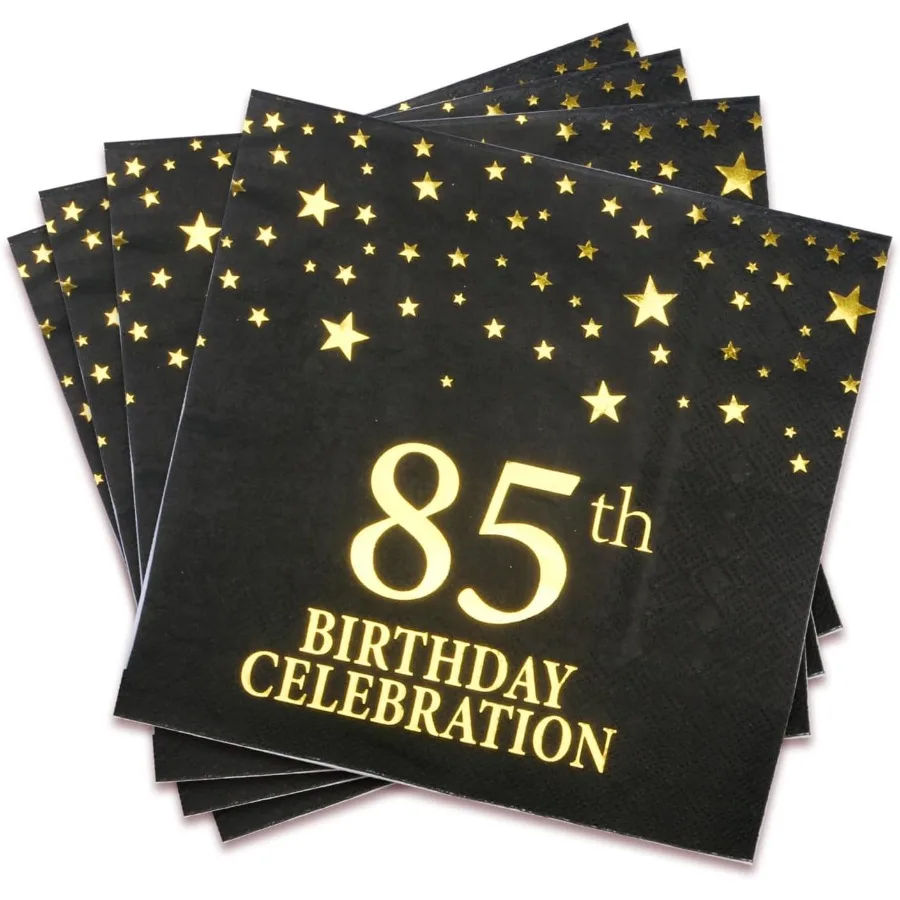 

Pandecor, 50 упаковок, вечеринка по случаю дня рождения, 85 лет, 3 слоя тыквы, 6,5 x 6,5 в бумажных тонах, украшения для дня рождения, 85-й день рождения, шт.