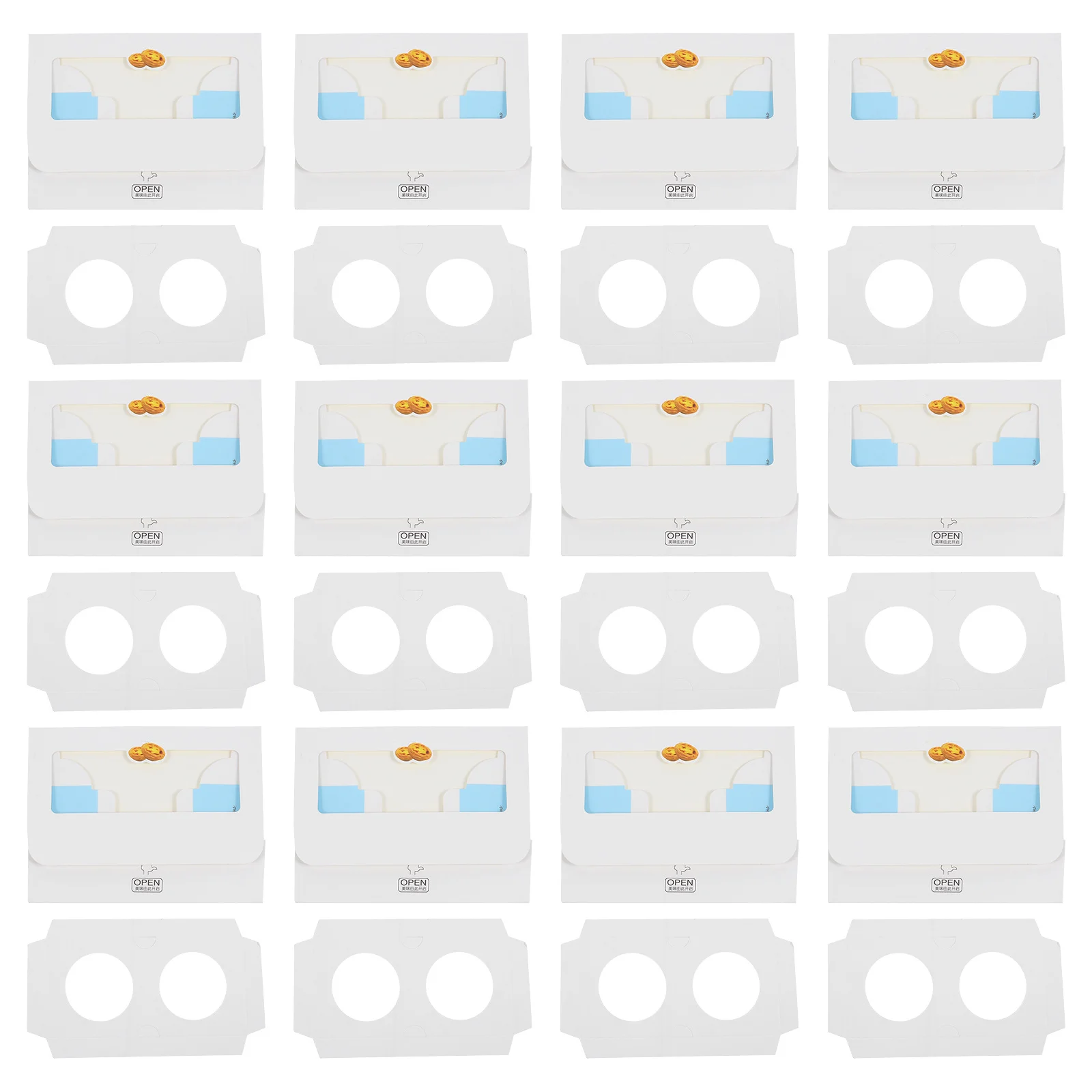 25 قطعة صناديق تورتة البيض نافذة واضحة تصميم حاويات الحلوى حاملات الكعك تخزين آمن للكب كيك البسكويت دش الزفاف #1