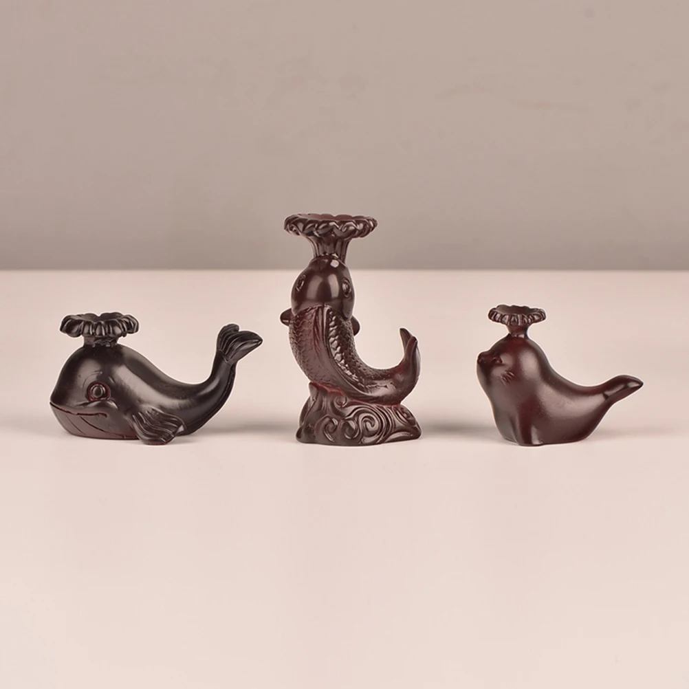 

Large Resin Carving Crafts Carved Whale Decoration Decorate Crystal Ball Display Base Stand Mother