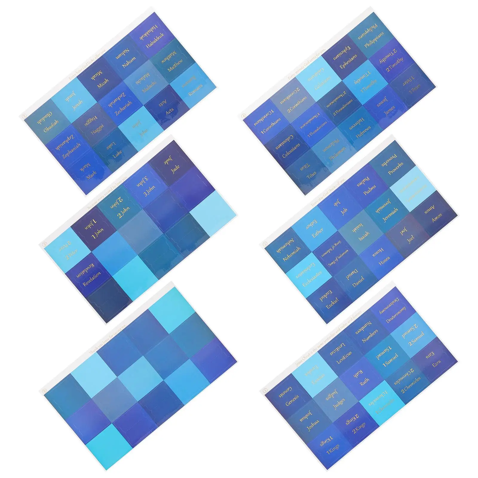 6 Sheets Blue Planner Stickers Month Tabs For Index Labels Book Page Adhesive Monthly Planner Tabs Note Pad Mini Calendar Tabs