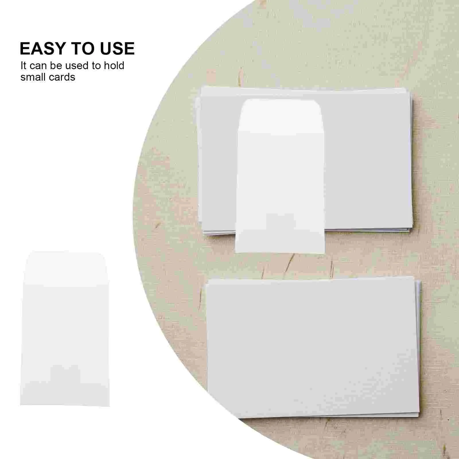 50 Pcs Transparent Small Bag Storage Envelopes Ring Pouch Hangtag Pouches Translucent Parts Jewelry Mini Litmus Paper