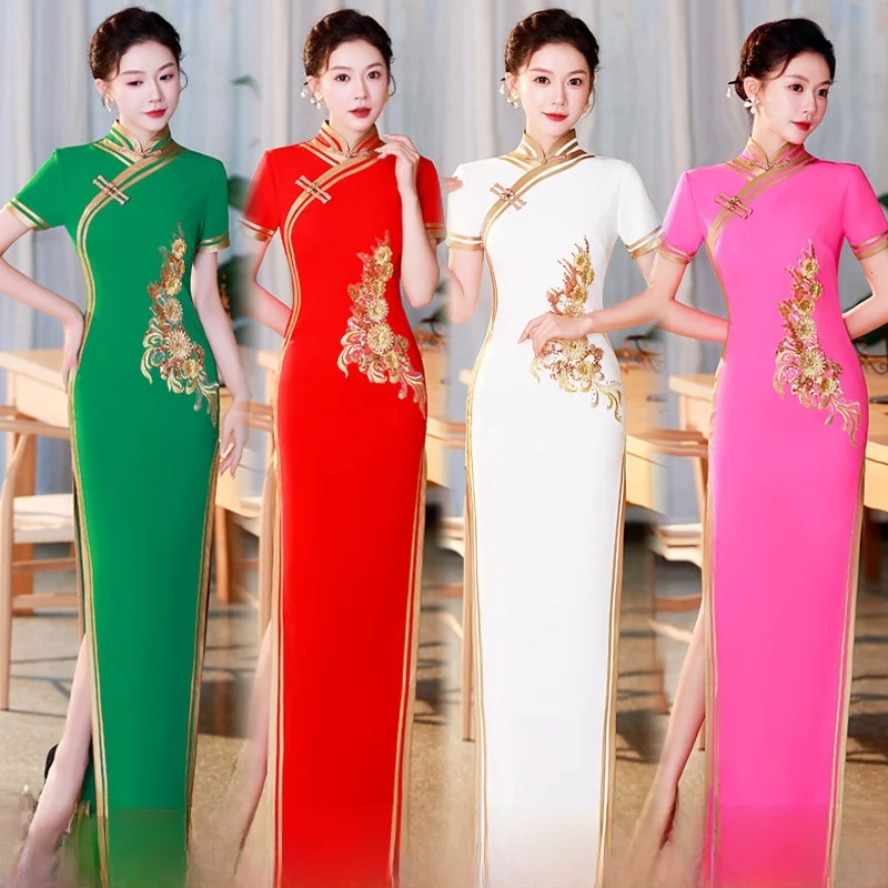 

Young Ele Long Version Improved Stage Performance Dance Clothes Faion ow Model High Quali Chinese Traditi...