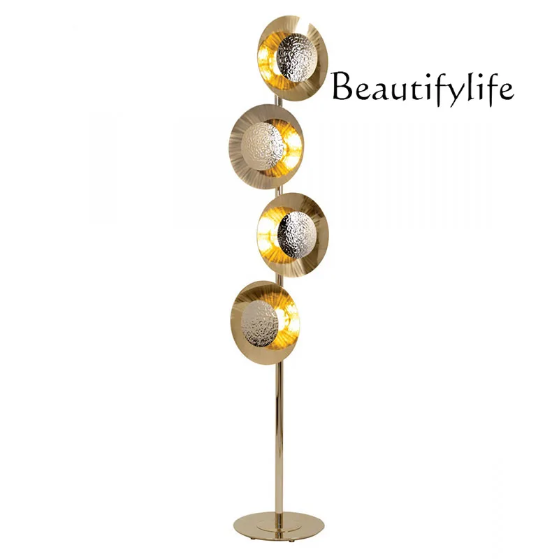 Nordic postmodern design simple fashion living room golden floor lamp