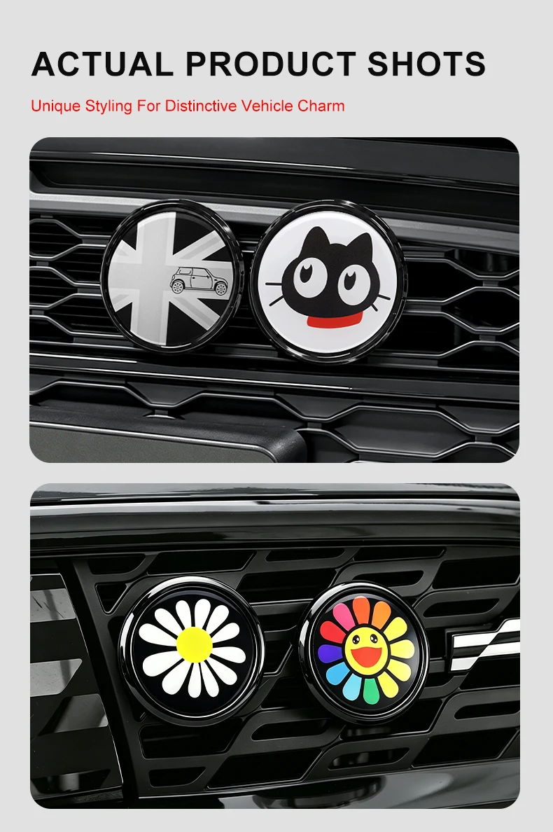 Universelles 3D-Acryl Frontgrill-Emblem Abzeichen Auto-Außenschild Styling-Dekoration Zubehör – Detail 13