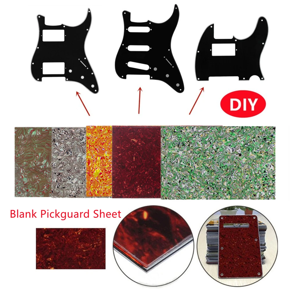 Blank Pickguard Sheet Electric Guitar Scratchplate DIY Material 44 X 29cm 3Ply For TL ST JB Bass With Protective Film Part