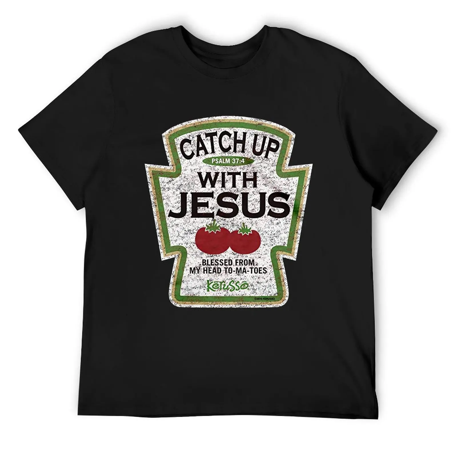 

Catch up with Jesus Blessed from my head tomatoes T-Shirt Luxury man vintage t shirts korean fashion mens funny t shirts