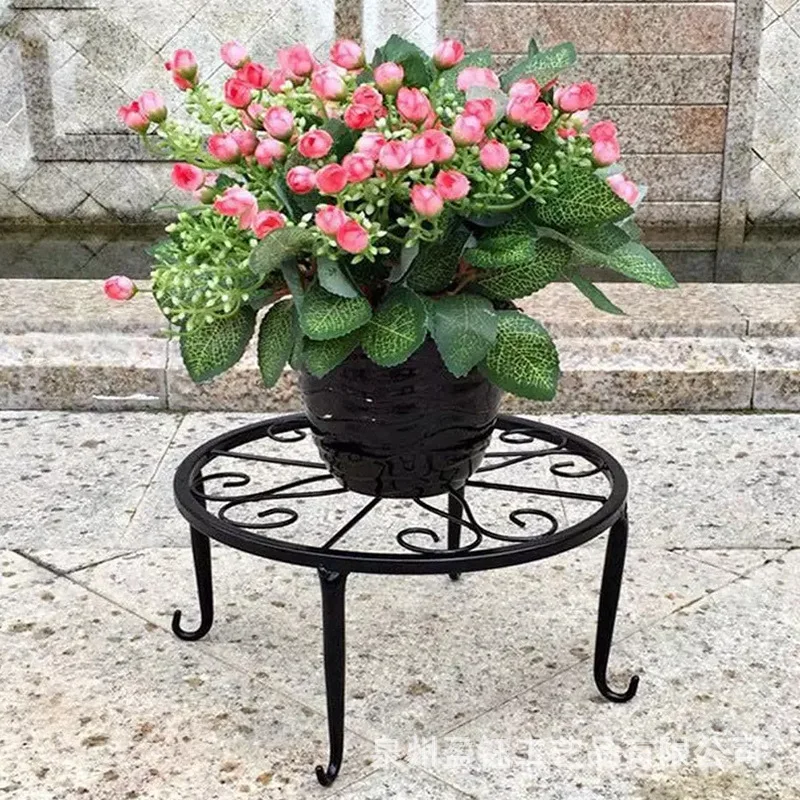 Metal Potted Plant Stands Duty Rustproof Iron Round Flower Pot Stands Indoor Outdoor Plant Holder Support Rack Plant Stand Rack