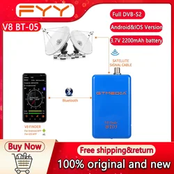 DVB-S2 Satfinder GTMEDIA V8Finder BT-05 1080P Digital Satellite Finder Multi Standard Decoding For Andriod/IOS System For Brazil