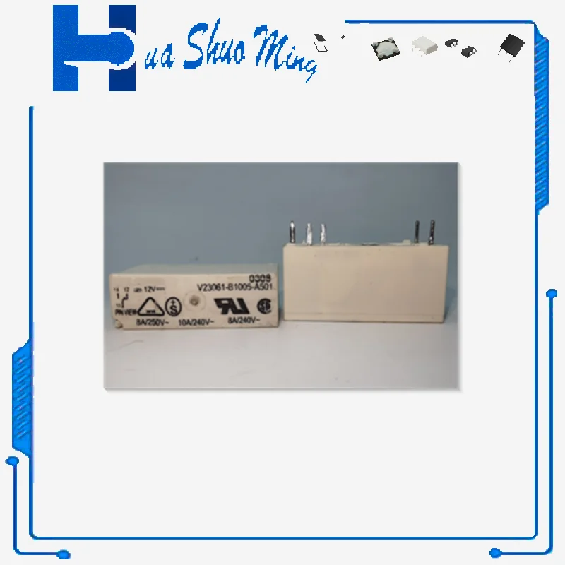 

2PCS/LOT V23061-B1005-A501 12VDC TE 8A 5-pin