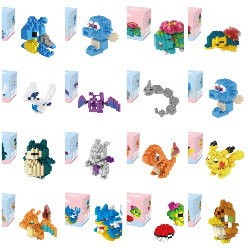 

Pokemon Small Blocks Charizard Kyogre Nanoblock Groudon Rayquaza Model Education Graphics Toys For Kids Birthday Christmas gift