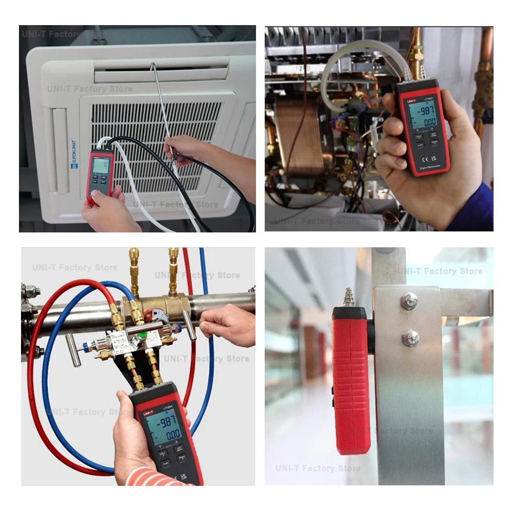 UNI-T UT366A مقياس الضغط الرقمي قياس فرق الضغط السطحي سرعة الرياح ضغط الهواء مقياس الضغط التفاضلي متر