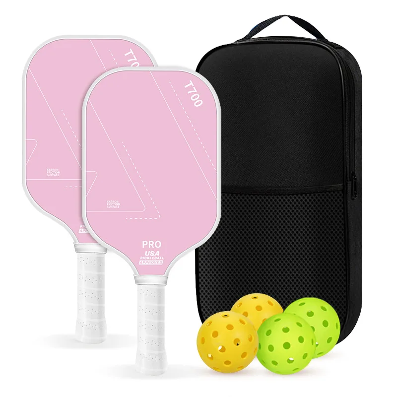 T700 Carbon Fiber Pickleball Paddle Frosted Surface Lightweight Racket Non Slip Grip Outdoor Training Paddle for Men Women