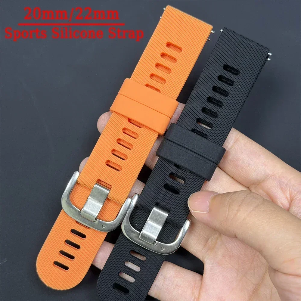 Sport 20mm 22mm Watch Strap For Garmin Vivoactive 6 5 Venu  3 4 Band Forerunner 570 265 255 70 170 Approach J1 Silicone Bracelet