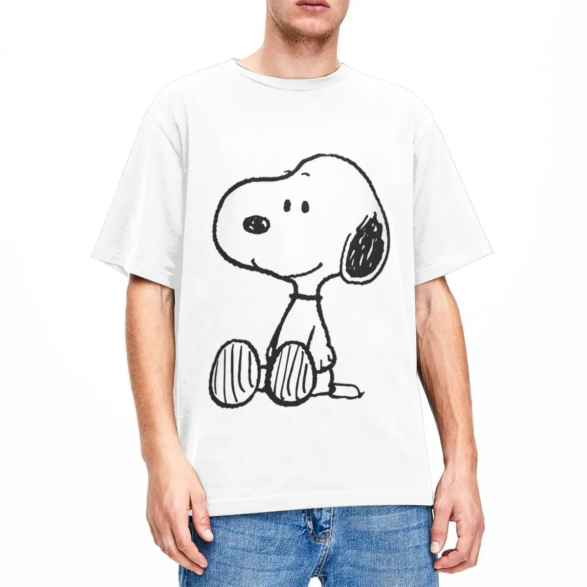 Mężczyźni kobiety Snoopy kreskówka orzeszki ziemne komiks koszule graficzne akcesoria Vintage bawełniane słodkie koszulki koszulki oryginalne