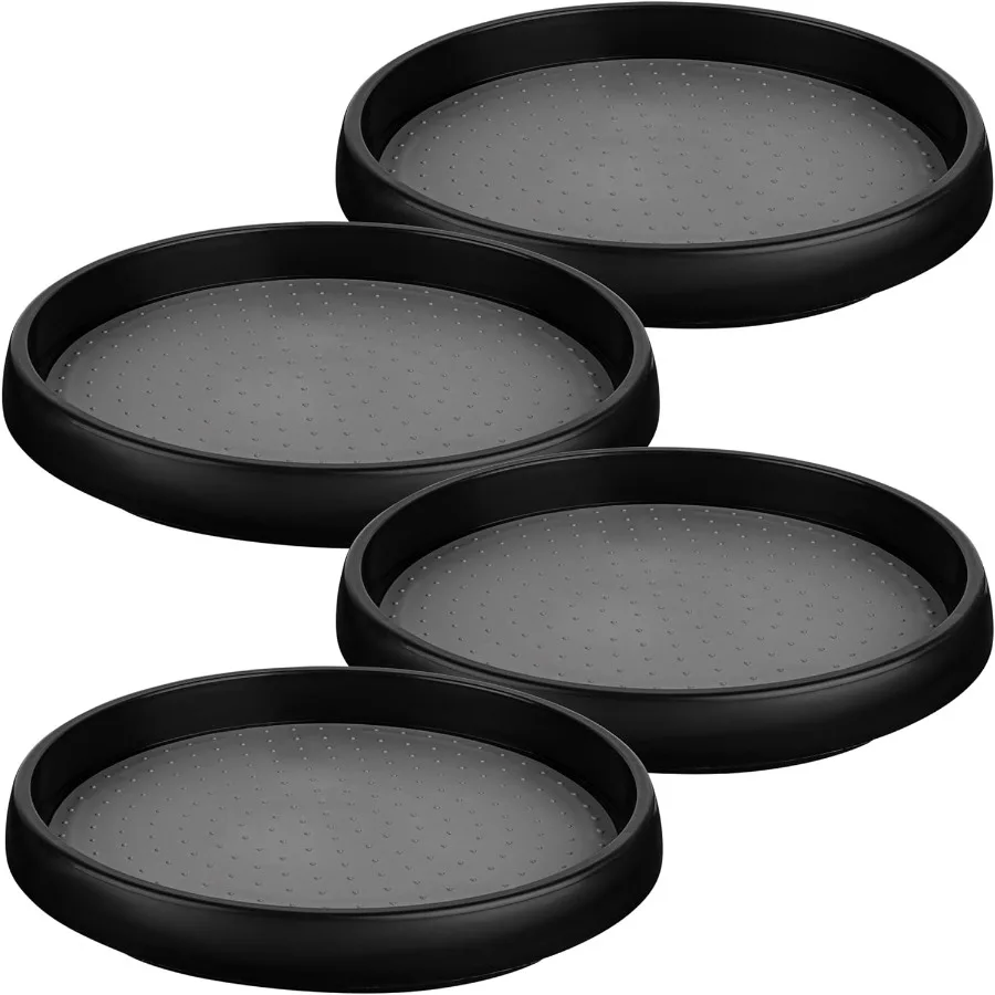 

10 Inch Lazy Susan Set of 4 NonSkid Turntable for Cabinet to Maximize Storage and Simplify Accessibility in Kitchen Bathroom an