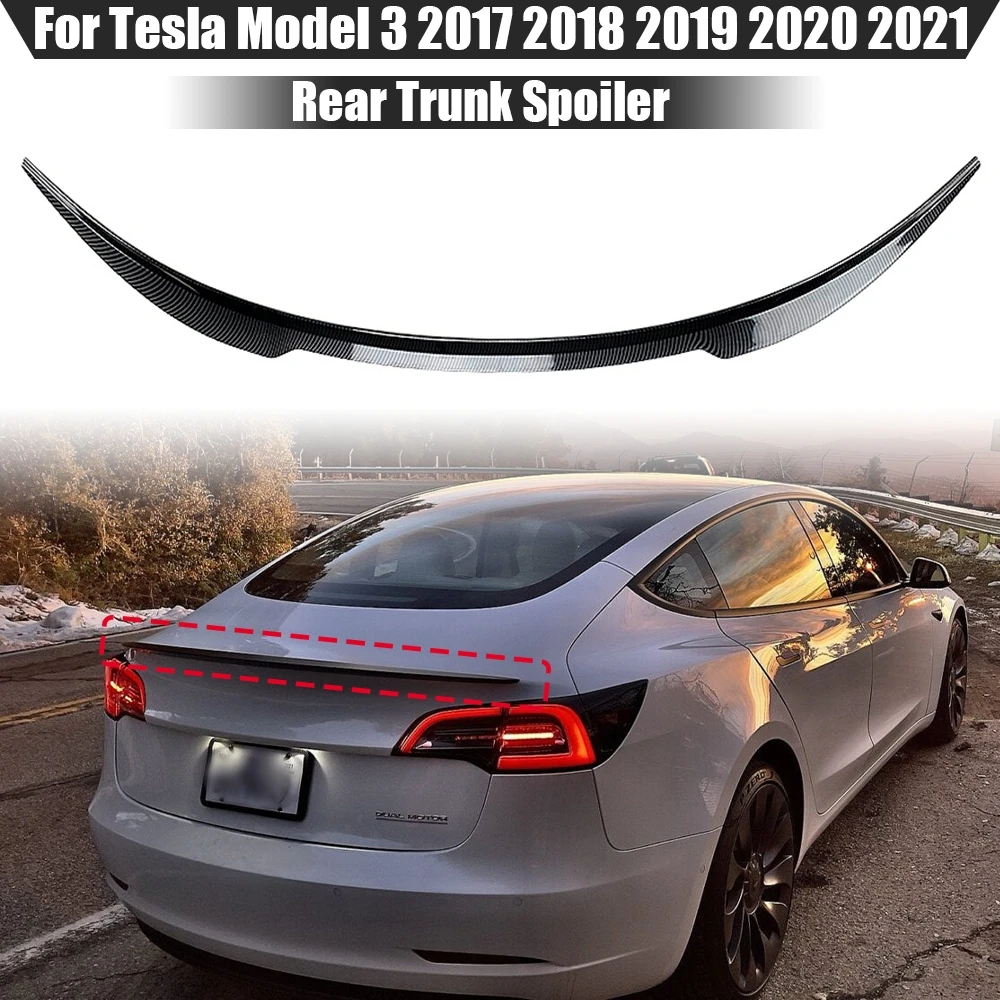 

Car Rear Spoiler Wing Trunk Lip Trunk Spoiler Lid For Tesla Model 3 2017 2018 2019 2020 2021 Rear Wing Spoiler