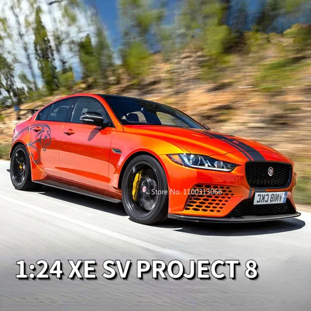 

1:24 JAGUAR XE SV Project 8 Alloy Sports Car Model Diecast Metal Toys Car Simulation Sound and Light Collection Kids Toy Gifts