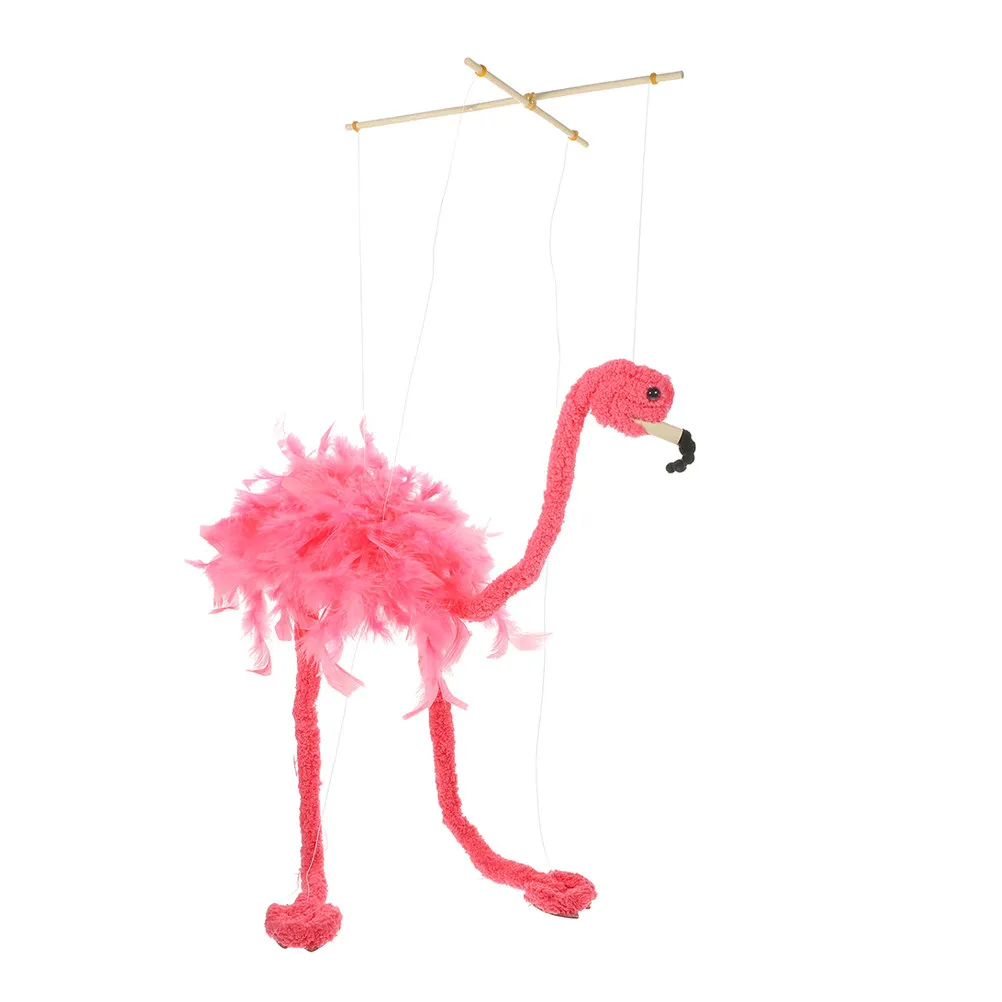 

Flamingo Marionette Puppet Adorable Creative Meaningful Interactive String Puppet for Friends Family Bonding Hands-on Thinking
