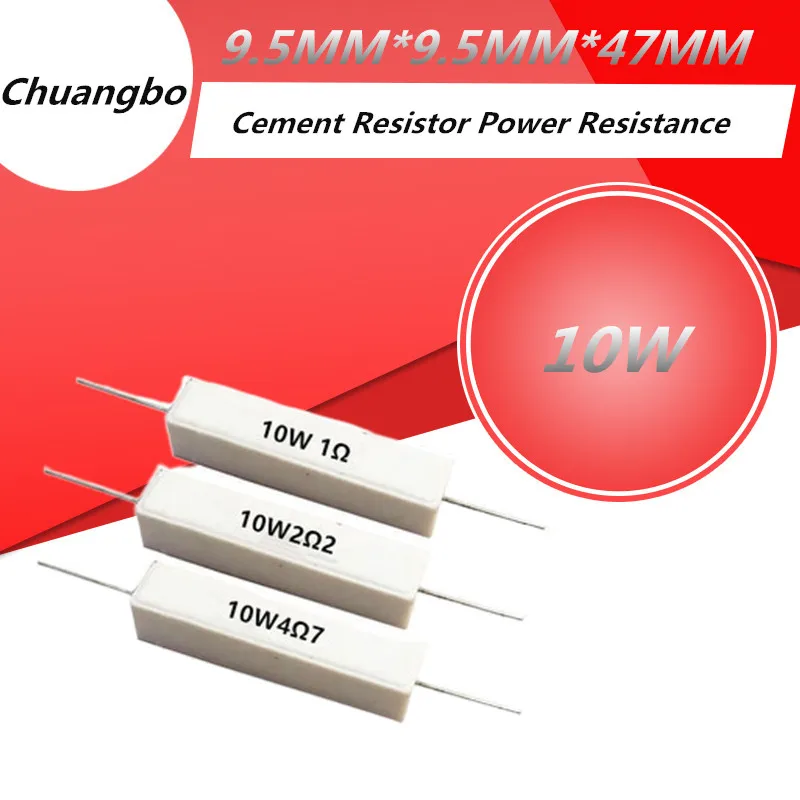 

10/pcs 10W 5% 0.1 ~ 10K 0.1R 0.5R 10R 50R Cement Resistor Power Resistance 0.22 0.33 0.5 1 2 5 8 10 15 20 25 30 100 1K 2K 3K ohm