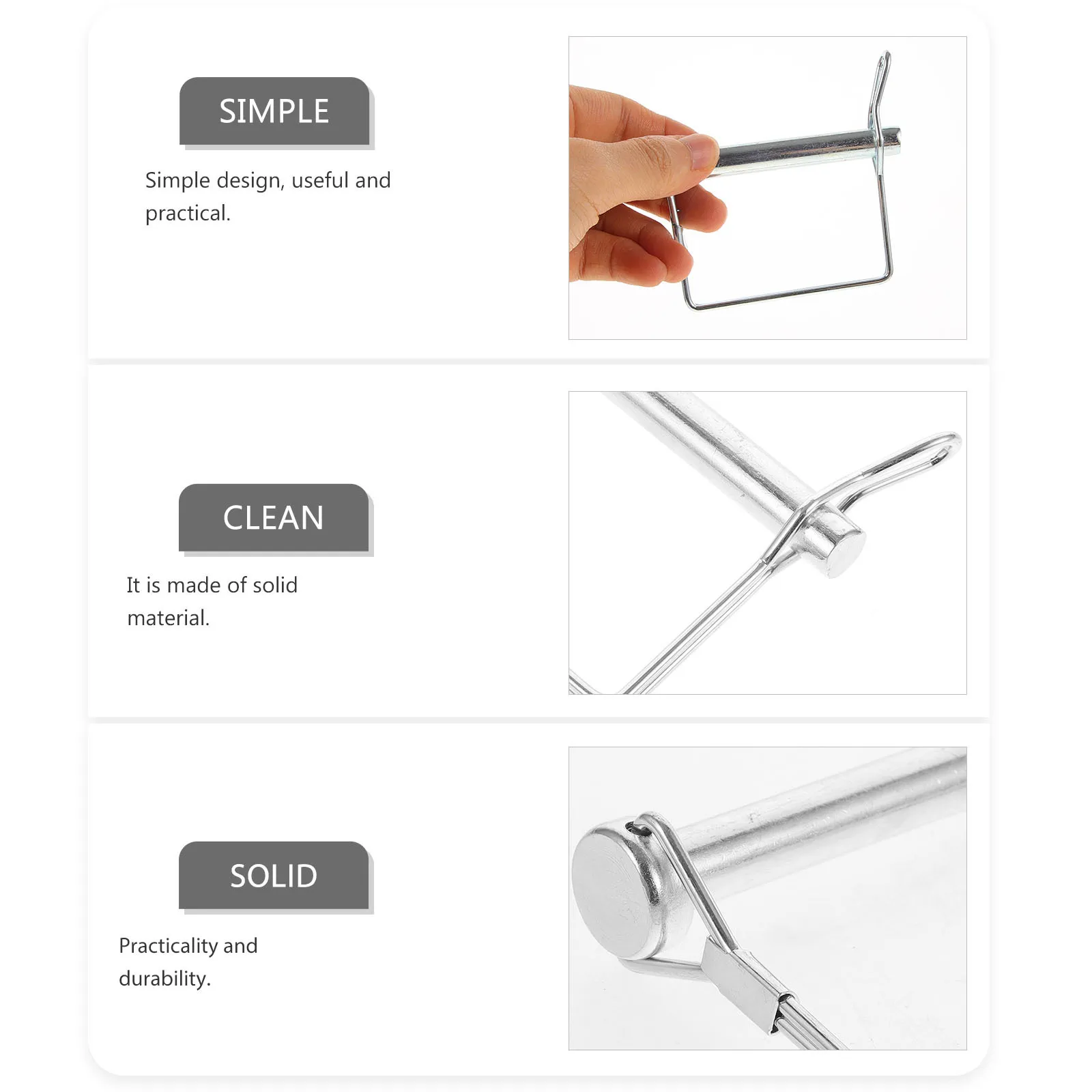 

Galvanized Iron Heavy Duty Safety Coupler Pin Trailer Hitch Wire Lock Shaft Locking Coupler Pin Secure Heavy Duty Towing