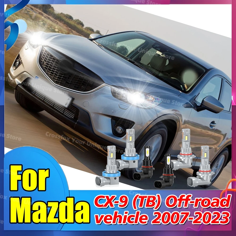 2/6x LED Fog Lamp 6000K Headlight 30000LM Car Bulbs For Mazda CX-9 (TB) Off-road vehicle 2007 2008 2009 2010 2011 2012 2013-2023