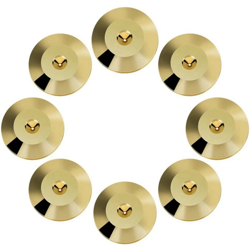 Hot TTKK 32 Pcs Universal Copper Speaker Spikes Pads Speaker Shock Base Pad Isolation Stand Feet Cone Base Mats Floor 25 X 4Mm
