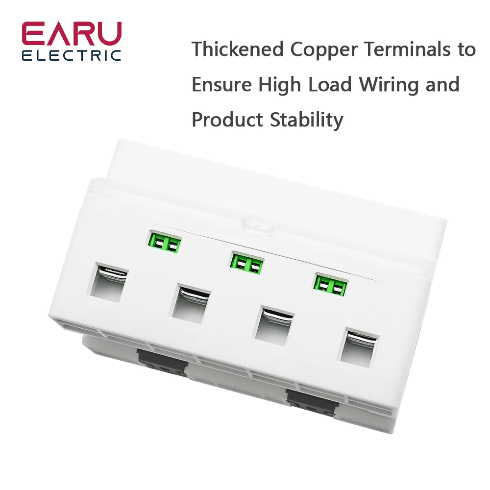 Three Phase Four Wires Eelectronic Active Energy Meter kWh Power Consumption Monitor DIN Rail 50/60Hz 3*5(100)A 50/60Hz  LCD LED