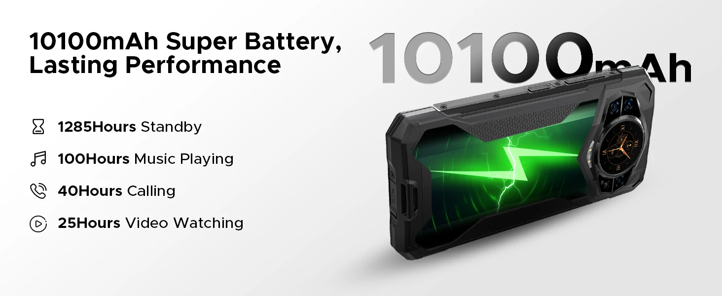 Doogee S200 Plus 5g Ai Rugged Phone 32Gb (12+20) 512Gb Dimensity 7300 Gaming Mobile Phone 1.32'' Rear Display Main Screen