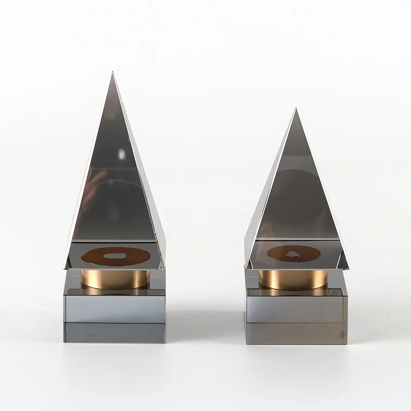 Cone Shaped Crystal Decoration, Desktop Decoration, Modern Craftsmanship, Creative Geometric Art, Aesthetic Decoration
