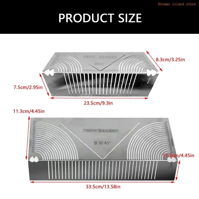 Điều chỉnh góc chính xác & đường cong Công cụ đánh dấu cho uốn & hàn ống vuông HX6C