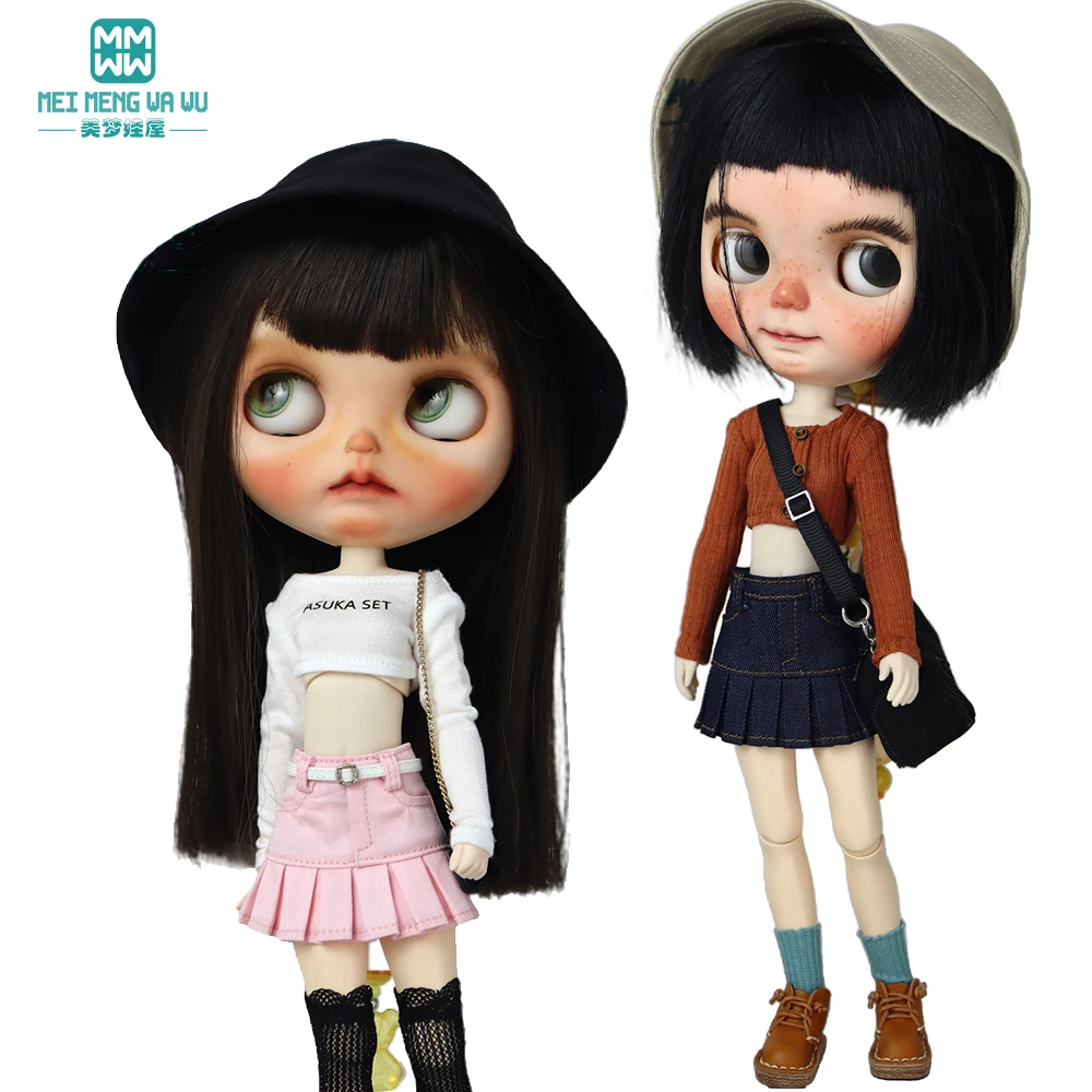 Clothes for doll Fashionable knitwear, denim skirts 28-30cm Blyth Azone OB22 OB24 doll accessories