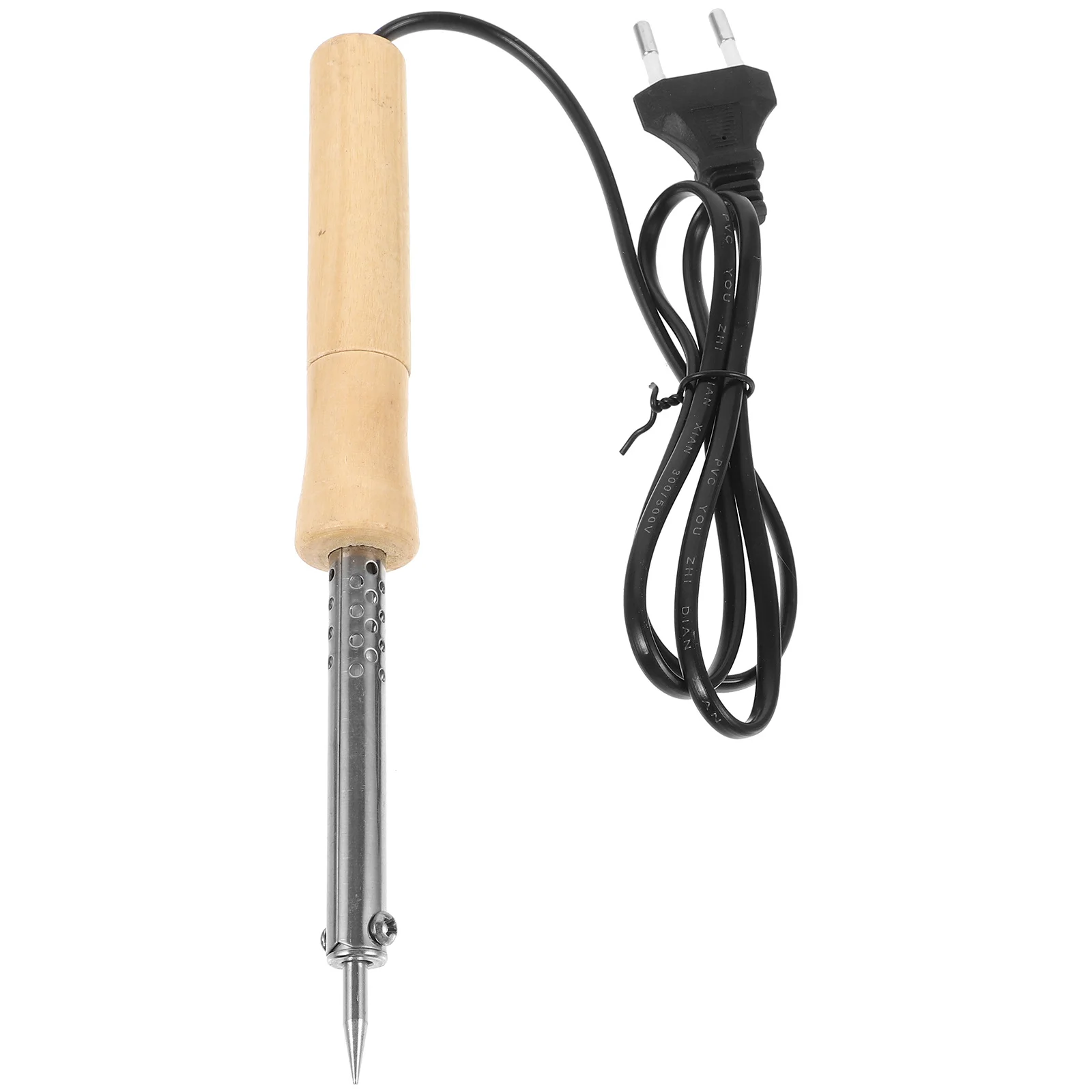 

Electric Soldering Iron Portable Wood Handle Welding Tool For Electronic Repair Engraving Heavy Duty Pencil Style