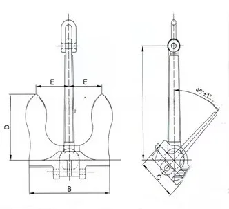High Quality Marine Ship Baldt Stockless Anchor for Boat With Certificates