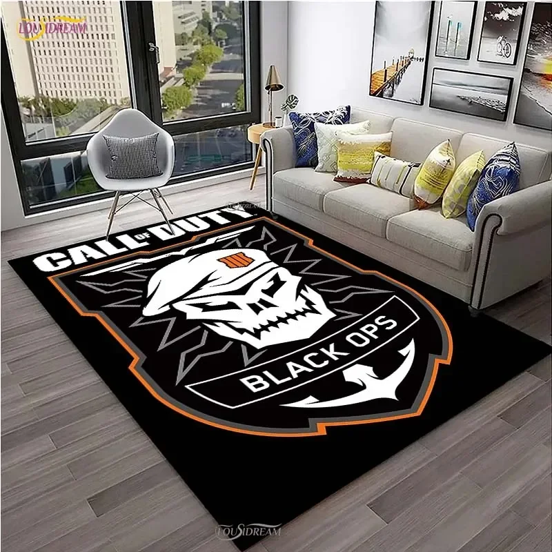 NONE Call of Duty Spielteppich Wohnzimmer Schlafzimmer Sofa Kaffee Dekor Yoga Bereich Teppiche Küchentür rutschfeste Matten Alfombra Geburtstagsgeschenk 3