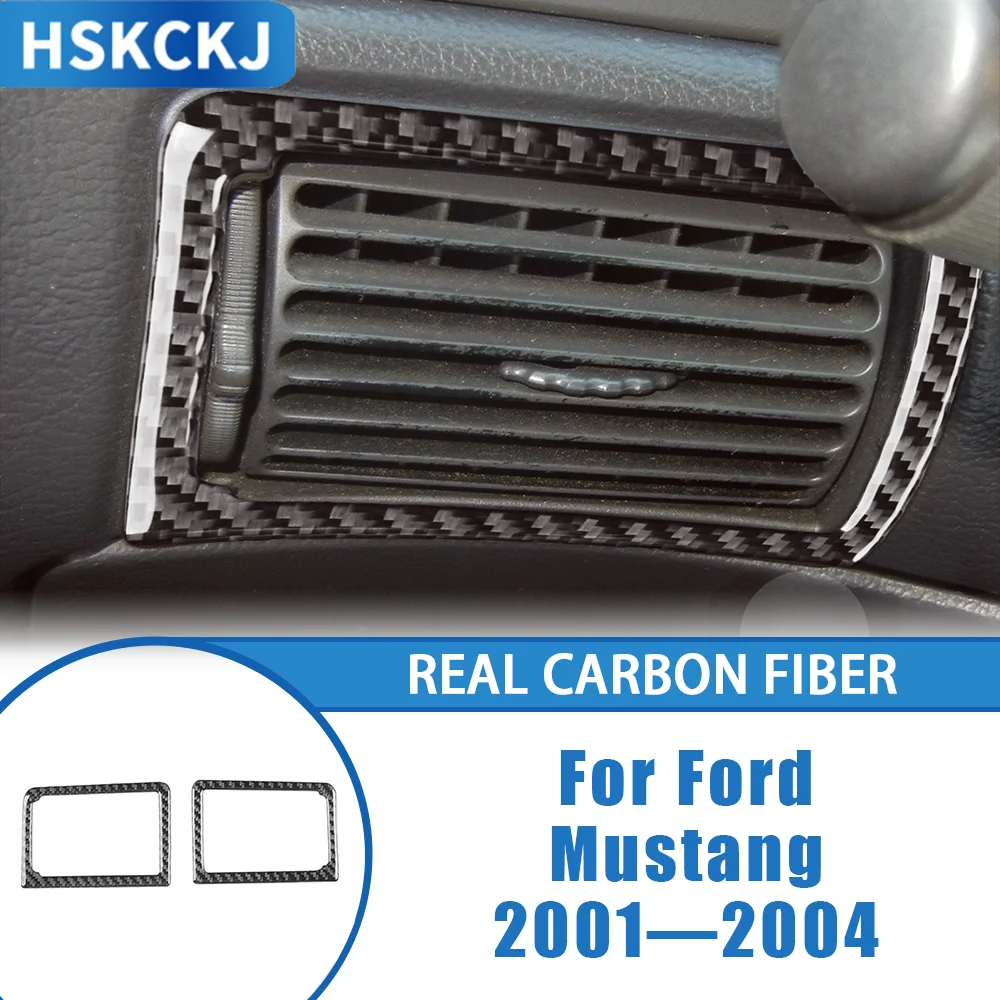 

Carbon Fiber Dashboard Air Vent Outlet Frame Cover Trim Sticker Interior Car Accessories Modification For Ford Mustang 2001—2004