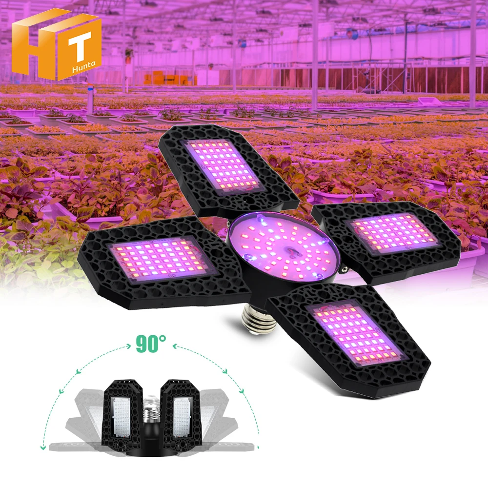 E27 Full Sepctrum LED Grow light AC85-265V Folding Plant Grow Light SMD2835 IP65 For indoor Vegetable Flower Seedling