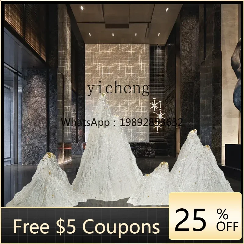 r5.20 XL modern light luxury transparent resin rockery sculpture villa soft decoration handicraft ornament