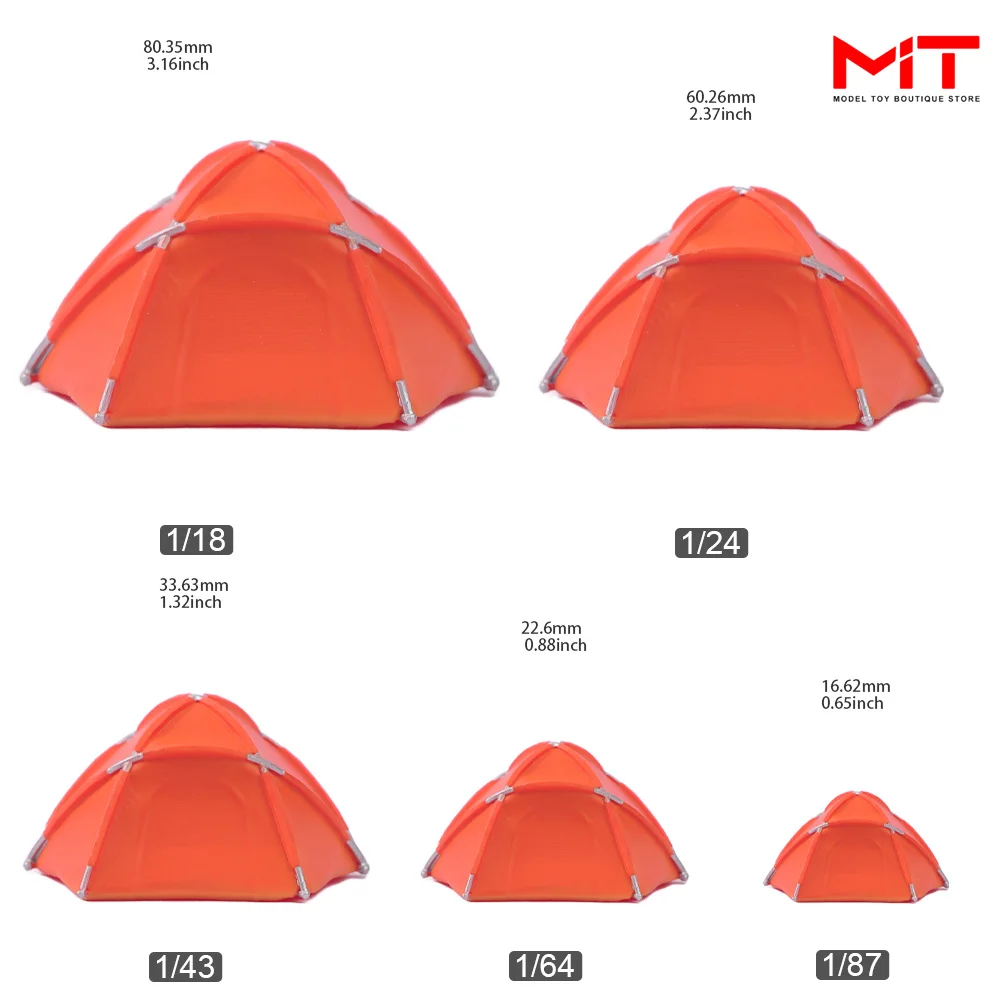 Painted Miniatures 1/87 1/64 1/43 1/24 1/18 Camping Tent Barbecue Man Figure Diorama Mini Doll Model Scene Props Decor Crafts