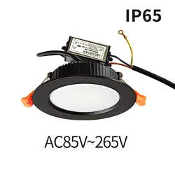 220V IP65 typu downlight wodoodporna lampa sufitowa LED DC12V reflektory zewnętrzne do wbudowania 3W 5W 12W oświetlenie o wysokiej jasności