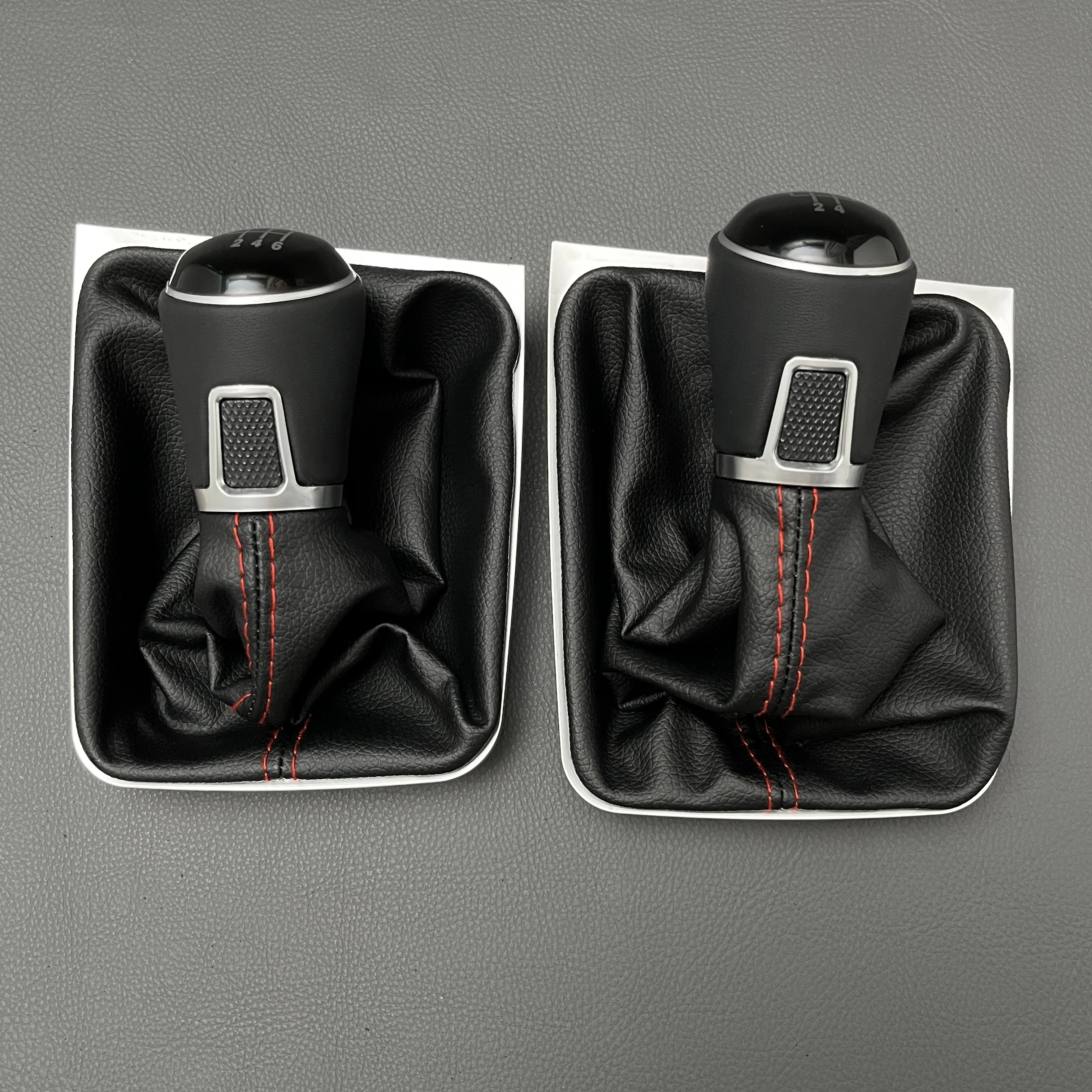 Manueller 5-6-Gang-Leder-Schaltknauf für Volkswagen VW Golf 7 MK7 2013-2018, Schalthebel-Staubschutzabdeckung 5GG713203A 5GG 713 203A – Detail 6