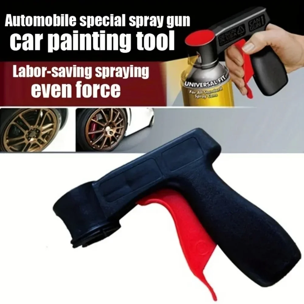 1PC Universal Reusable Self Spraying Hand Spray Gun Adapters Plastic Portable Spray Paint Handle Cars Maintenance Care DIY Tools