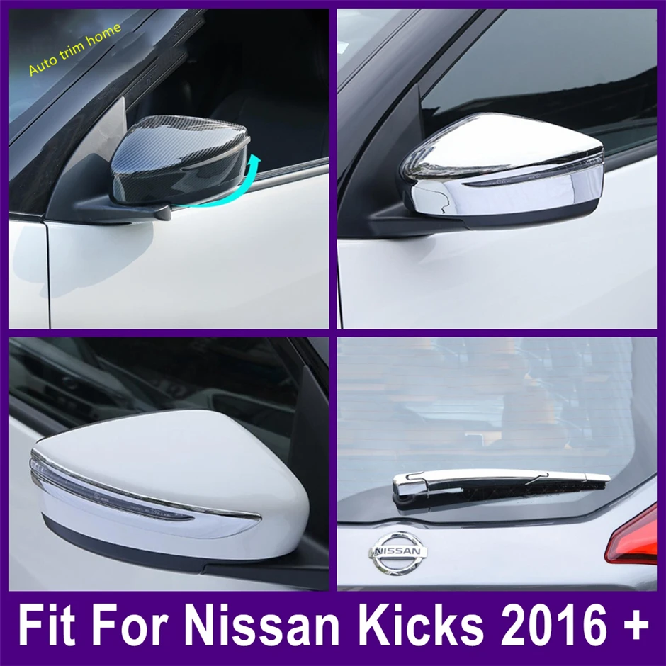 

Accessories Exterior Rearview Mirror Anti-rub Rubbing Strips / Rear Back Window Wiper Cover Trim For Nissan Kicks 2016 - 2023