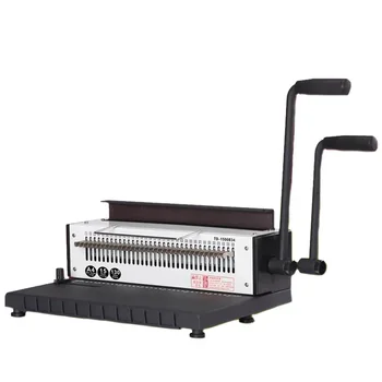 Manuel spiral ciltleme makinesi metal 34 delikli delme kare 4X4mm fotoğraf albümü A4 kağıt ciltleme delme makinesi TD-1500B34