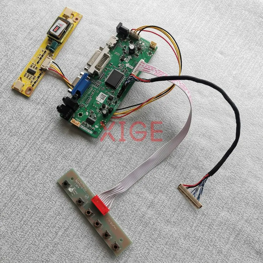 

For LP150X12 B150XN05 QD15XL11 QD15XL15 Matrix Controller Drive Board DIY Kit 1024*768 2-CCFL LVDS 30-Pins HDMI+DVI+VGA 1024x768