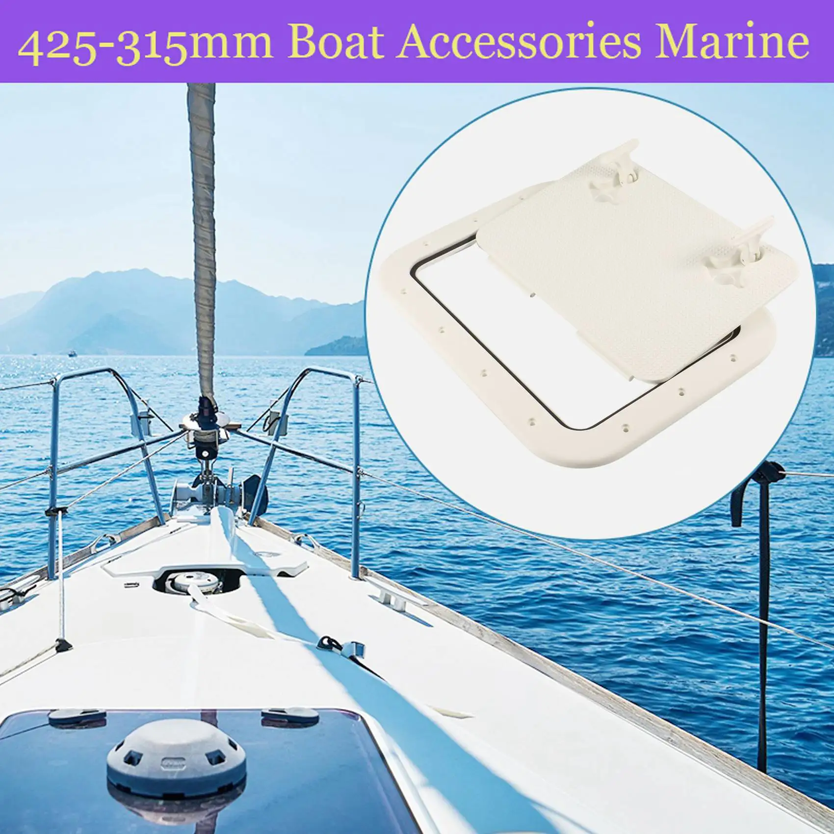 Boat Hatch ABS Marine Access/Deck Hatch for Marine Yacht RV Non-Slip Removal Knob Anti-Aging Boat Accessories Marine